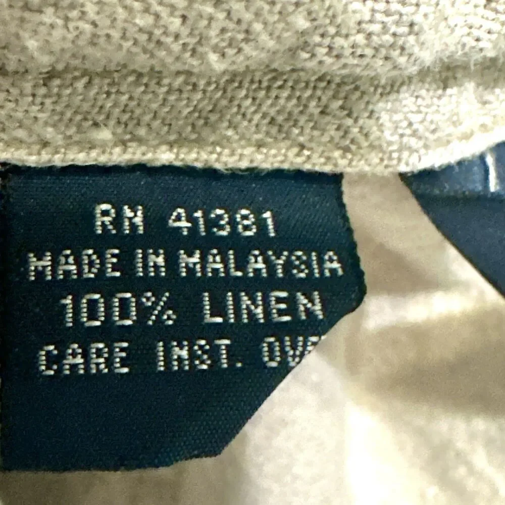 Polo Ralph Lauren Linen Pants Mens 38x32 Beige Dress Classic Summer Old Money